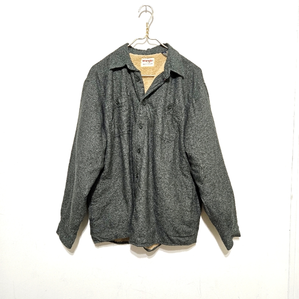 Men's Wrangler Comfort Sherpa Lined Shirt Jacket Size Large
